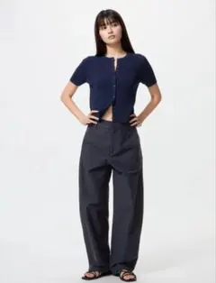 ユニクロ　ジャージーバレルレッグパンツ Mサイズ