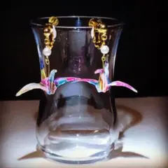 折り鶴ピアス