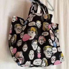 ハンドメイド　ミニバック　内生地ギンガムチェック