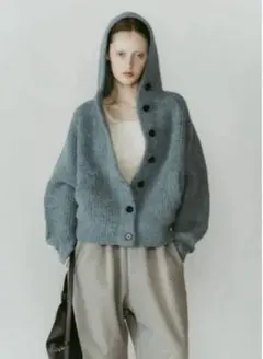 knuthmarf❤︎hooded cardigan knit/gray KNIT | tagged 