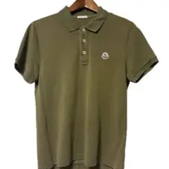 確実正規品 モンクレール オリーブ カーキ ポロシャツ 半袖ポロシャツ S