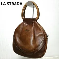 LA STRADA ラ・ストラーダ　丸ハンドル レザーハンドバッグ　アンティーク