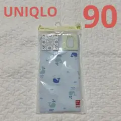 【新品未使用】UNIQLO ロンパース肌着 ノースリーブ メッシュ クジラ 90