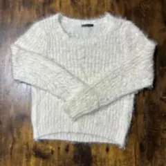 【美品】INGNI（イング） シャギーニット セーター ホワイト - Mサイズ