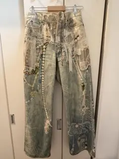 Acne Studios 1981 ルーズフィットデニムパンツ　プリントデニムのサムネイル