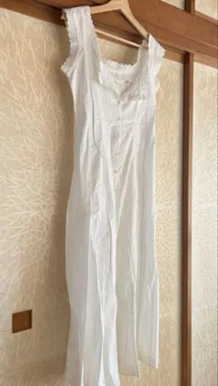 Doen anneau dressホワイト レース付きキャミワンピース