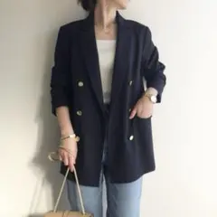 【タグ付未使用】GU ダブルブレストブレザー　Lサイズ