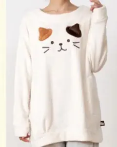 猫デザイン ルームウェア フリース Hapins wear