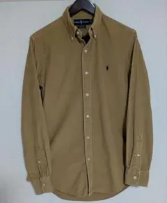 【美品】ラルフローレン　コーデュロイ　長袖シャツ　ベージュ　表記S