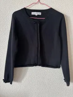 キャサリンコテージ　黒ニットカーディガン　ボレロ 130