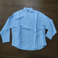 GAP The Big Shirt リネン混 長袖シャツ ライトブルー Lのサムネイル