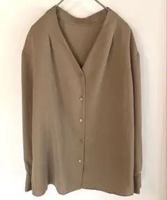 ユナイテッドアローズ　モカ　とろみブラウス