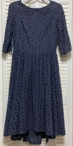 ロイスクレヨン♡ネイビー7分袖 ワンピース