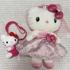 【2点セット】ハローキティ USJ ぬいぐるみ ＆ ピューロランド ホルダー