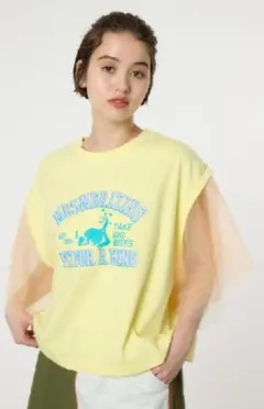 ロデオクラウンズ チューブスリーブカレッジTシャツ