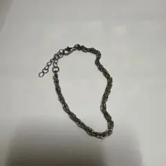シルバー チェーンブレスレット 長さ調整可能