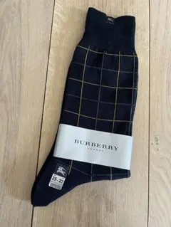 BURBERRY LONDON ソックス チェック柄 ブラック 25-27cmのサムネイル