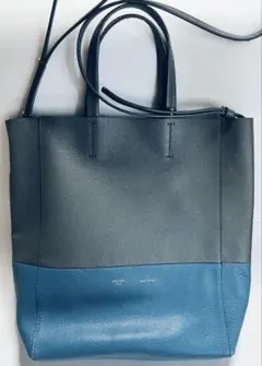 美品✨セリーヌ ホリゾンタルカバ レザー フィービー期 A4可 ブルー