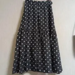 ダイアグラム ドット柄フレアスカート 36 S 春 デート