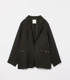 eaphi RANDOM BUTTON SHEER JACKET ブラック