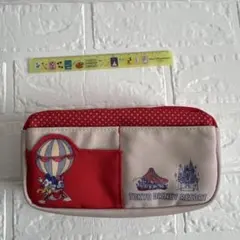 【美品】東京ディズニーリゾート ペンケース＆17cm定規セット レトロ 気球のサムネイル