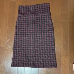 千鳥格子柄 タイトスカート