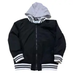 OLD NAVY フード付スタジャン 5T 110cm 相当 黒 ジャケットのサムネイル
