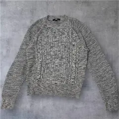 UNIQLO ミドルゲージ　ケーブルクルーネックセーター（長袖)　S