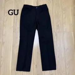 GU ジーユー カットソーカラーフレアスラックス S ブラック 黒 美脚のサムネイル