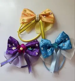 ディズニーリゾート　プリンセス　ヘアゴム　三個セット　美品