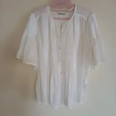 BANANA REPUBLIC ホワイト 半袖ブラウス　 M