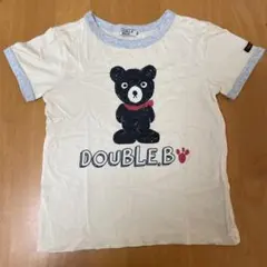 ミキハウスDOUBLE.B クマプリント Tシャツ 120