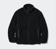 新品　ユニクロ　防風ボアフリースジャケット　XL ブラック　黒　ボアジャケット