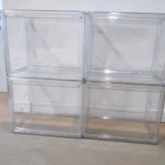 透明プラスチック収納ボックス4個セット