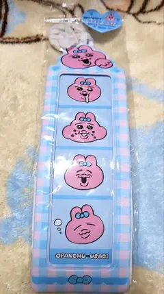 おぱんちゅうさぎ　4カットフォトキーホルダー　ブルー