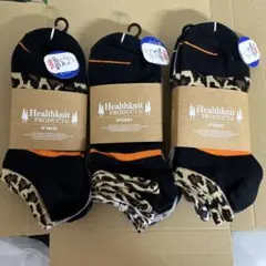 3*プ様 Healthknit PRODUCT 3Pソックス レオパード柄のサムネイル