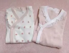 西松屋 フライス ボタン式 コンビ肌着 2点セット