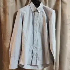 水色 ボタンダウン 長袖シャツ