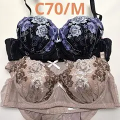 新品　ブラジャー・ショーツ　2組セット　　　　　　　　C70/Mサイズ