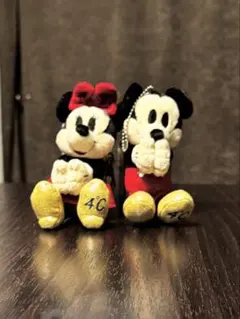 【新品.未使用】4℃×ディズニー コラボペアぬいぐるみキーホルダー