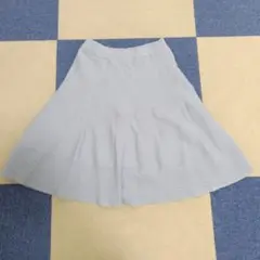 組曲 ライトブルー フレアスカート ひざ丈 1号 Sサイズ