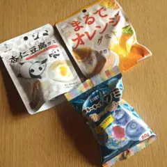 杏仁豆腐グミ/まるでオレンジグミ/カラーチップグミ(ブルーベリー)/まとめ売り