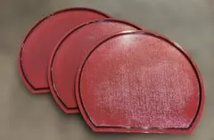 半月盆 リバーシブル おぼん トレー 両面塗 黒 朱 1尺 30cm 和風