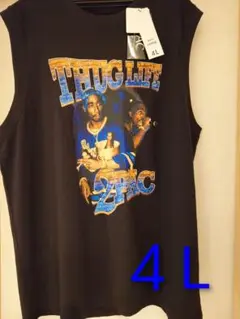 【新品未使用】4L 2PAC THUG LIFE　ノースリーブ　タンクトップ