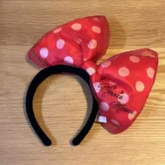 ミニーマウスカチューシャ 赤い水玉
