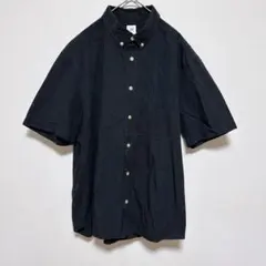 H&M L.O.G.G. 半袖 ボタンダウンシャツ 黒 メンズ L レギュラーのサムネイル