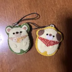 ハンドメイド　フェルトマスコット　2個セット