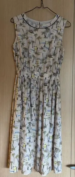 【美品】カージュ SHIPS ノースリーブひざ丈ワンピース(クリーニング済)