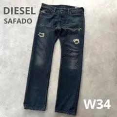 DIESEL SAFADO スリムストレート 28 濃紺 イタリア製 ダメージ - メルカリ