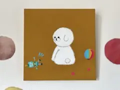 アクリル画　モフモフ✴︎シュールバージョン✴︎